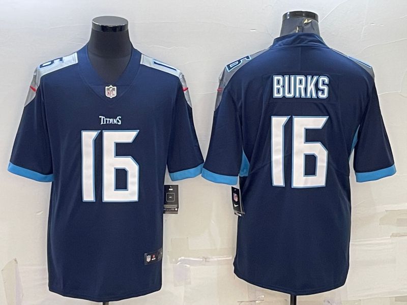 Men Tennessee Titans #16 Burks Blue 2022 Vapor Untouchable Limited Player Nike NFL Jersey->kansas city chiefs->NFL Jersey